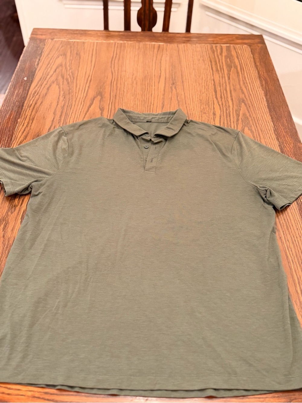 lululemon athletica Olive Green Short-Sleeve Polo